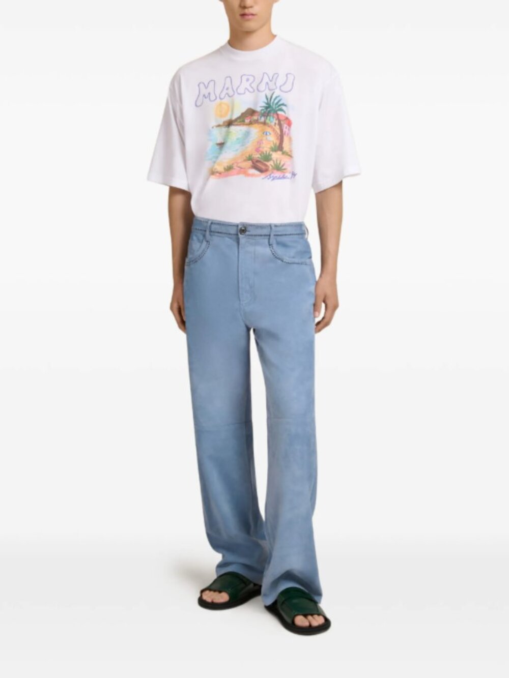 BNWT SS26 MARNI SOFT SUEDE PANTS 48